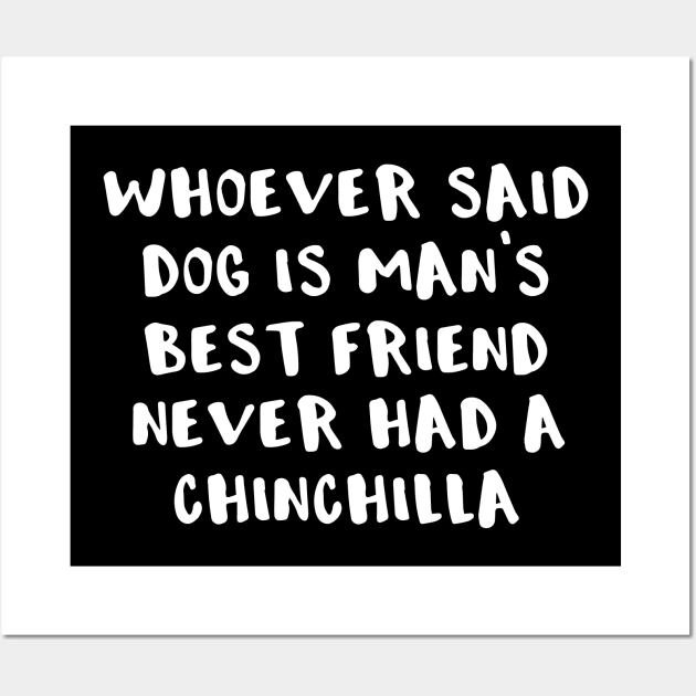 Whoever Said Dog is Mans Best Friend Never Had a Chinchilla Wall Art by DANPUBLIC